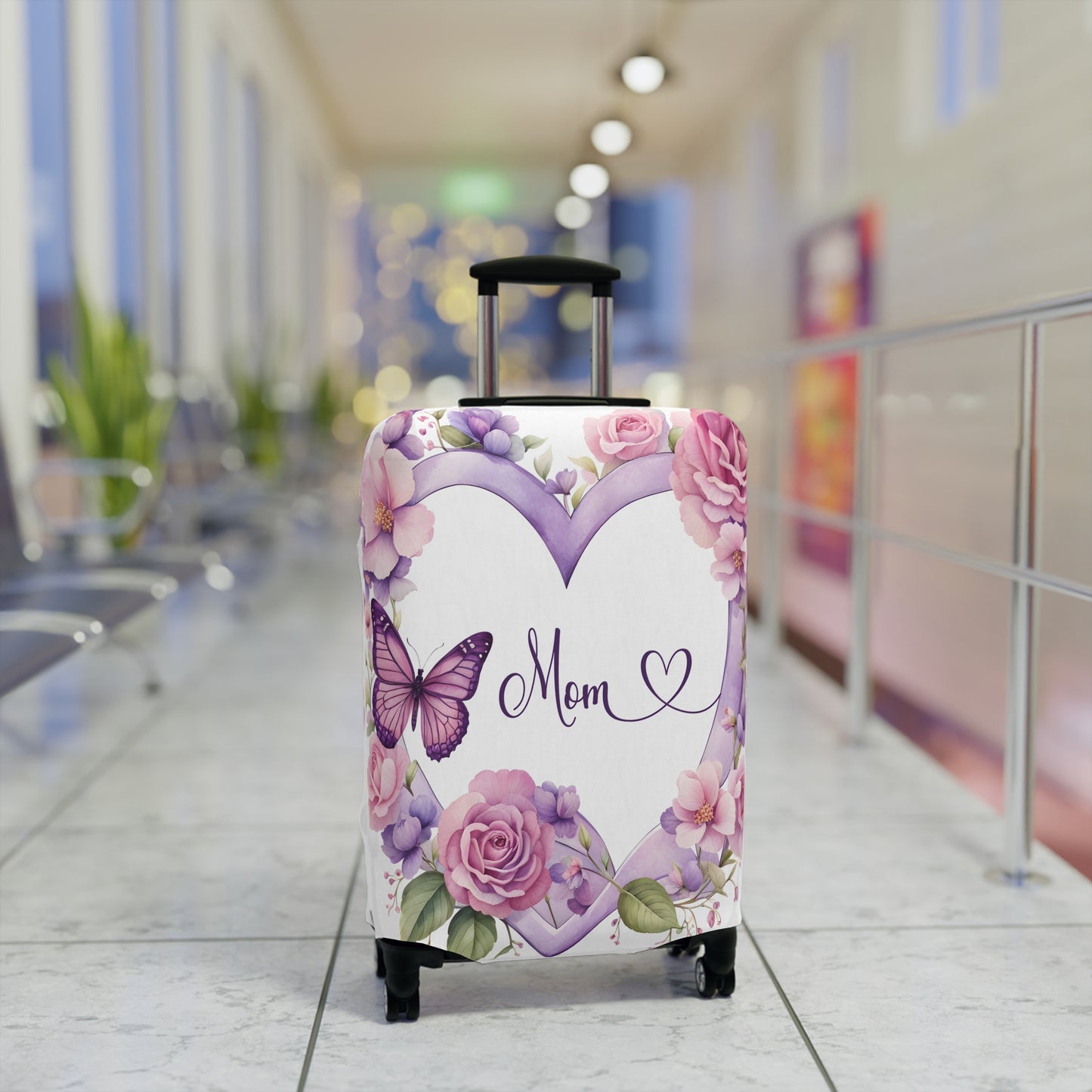 Luggage Cover, Butterfly Heart, Mom, awd-1662