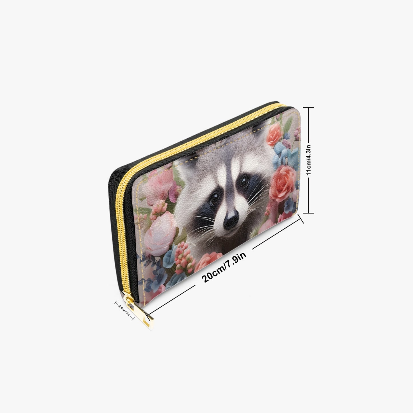 Long Type Zipper Purse - Racoon