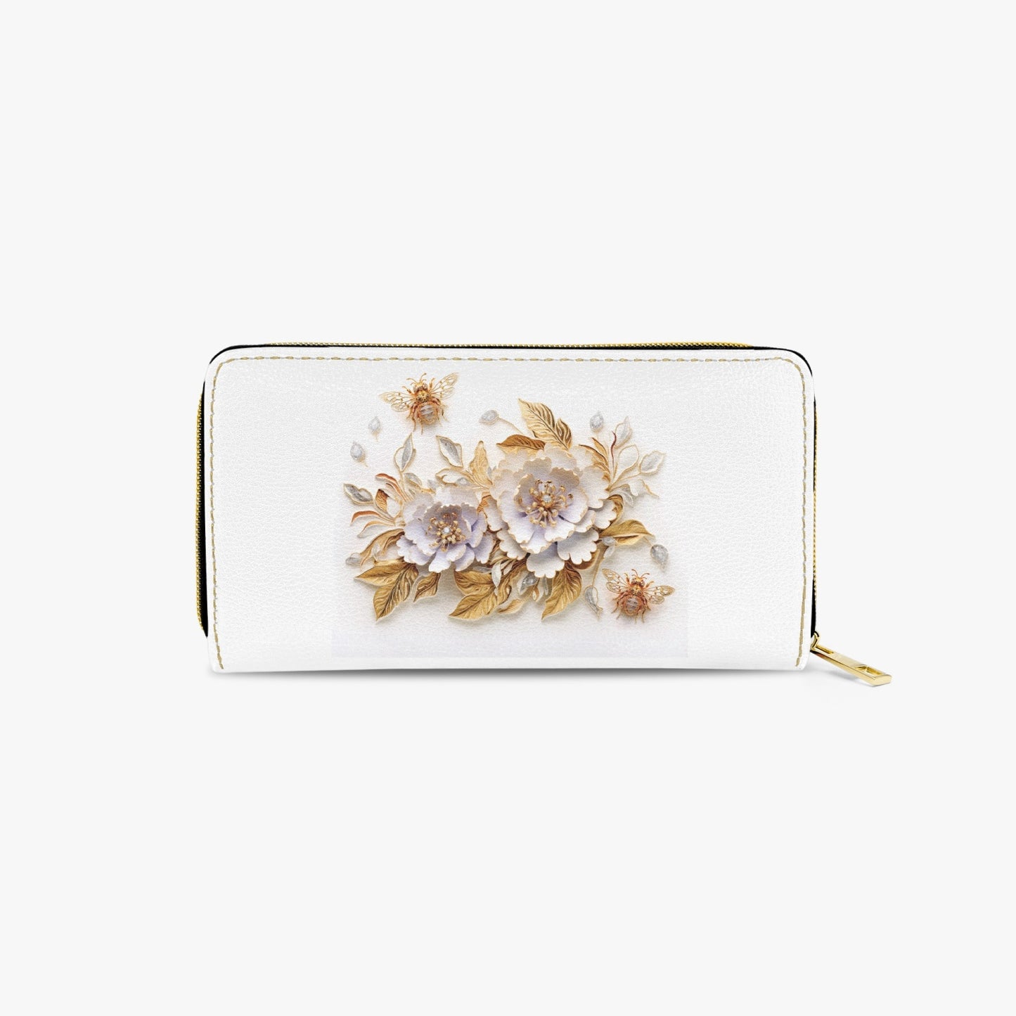 Long Type Zipper Purse - Floral