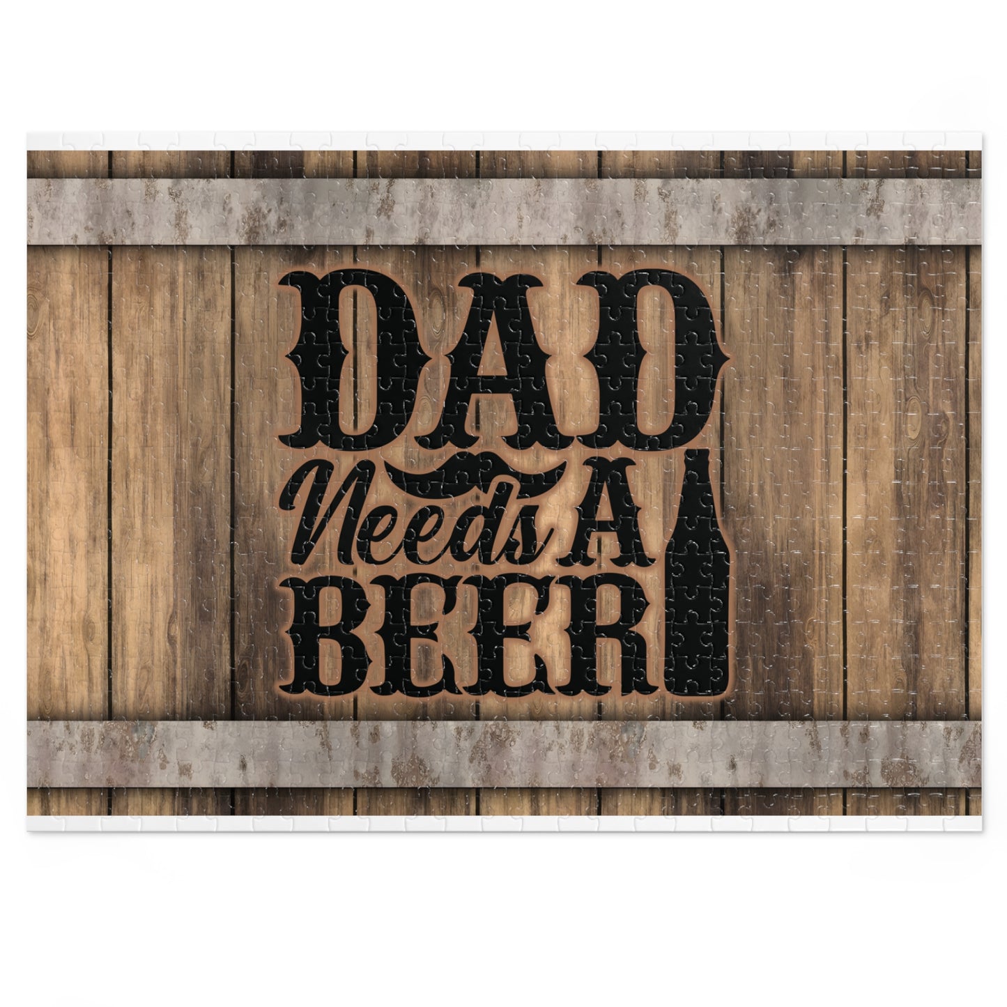 Puzzle, Dad, Dad needs a Beer, Personalised/Non-Personalised (30, 110, 252, 500,1000-Piece) awd-568