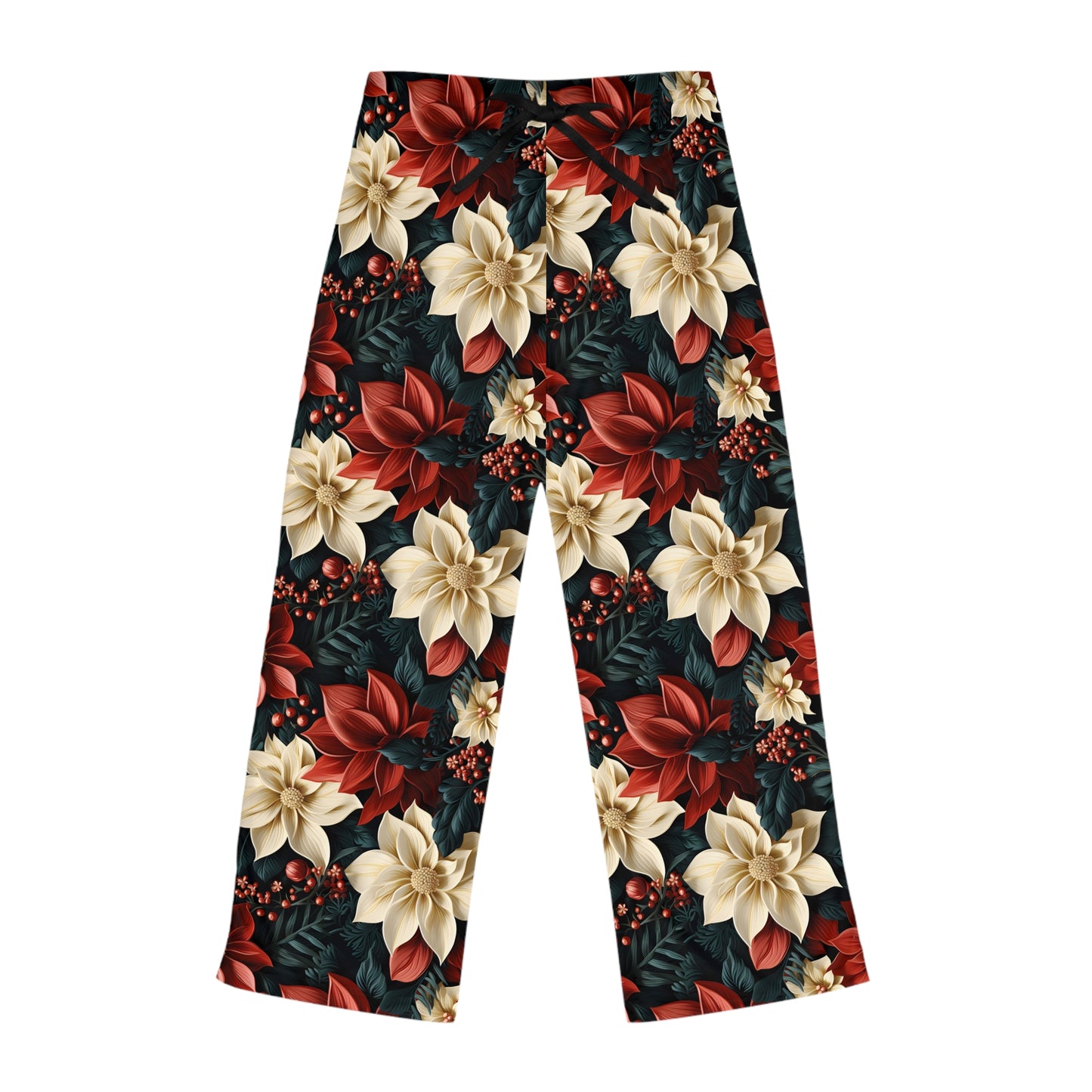 Women's Pyjama Pants, Poinsettia, Sleepwear Bottoms