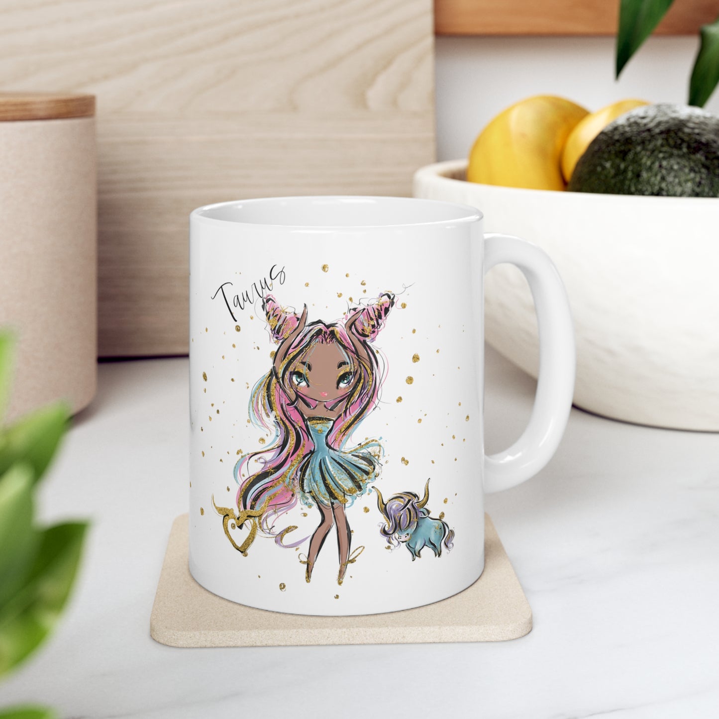 Zodiac Sign, Taurus, Ceramic Mug 11oz