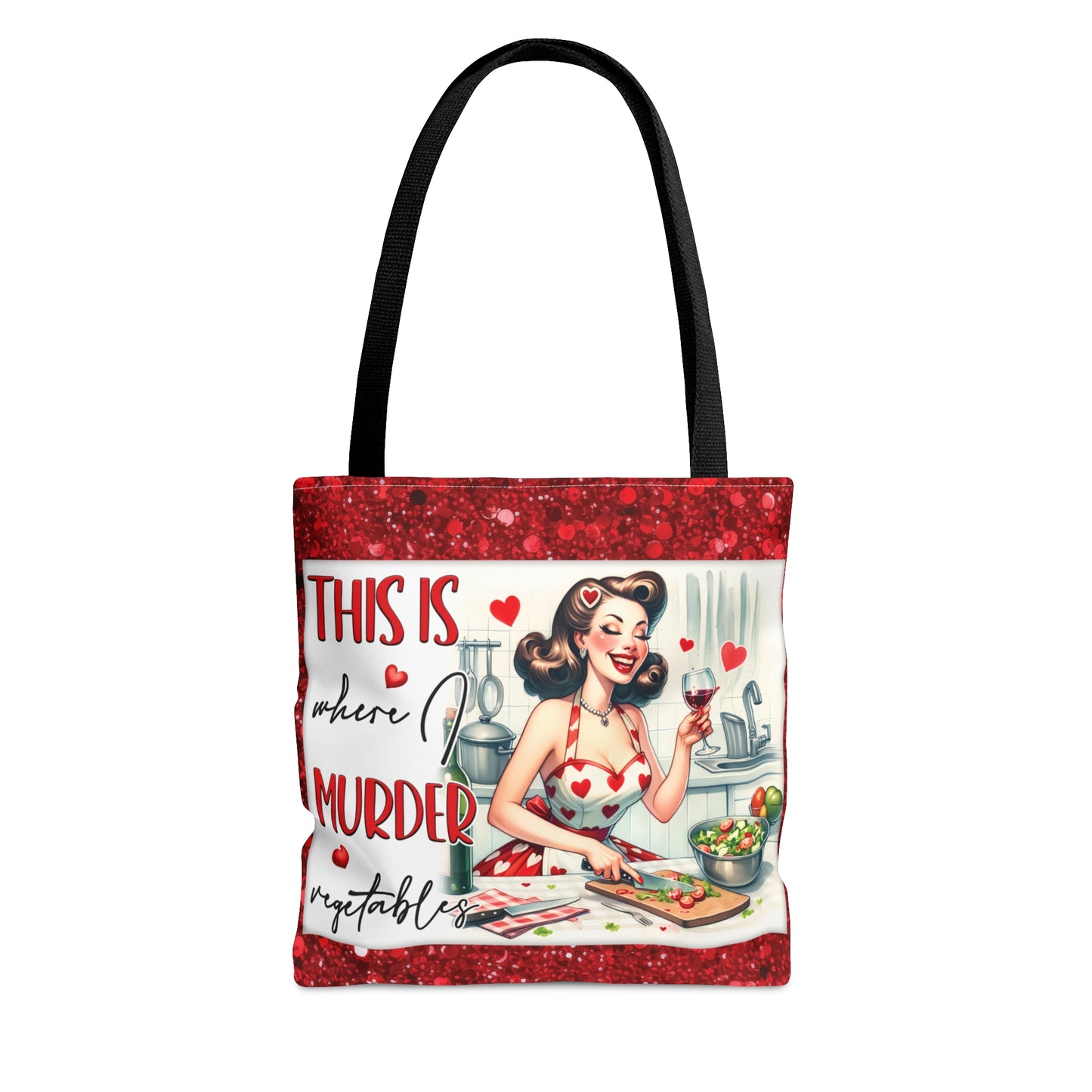 Tote Bag, Retro, This is where I murder Vegetables