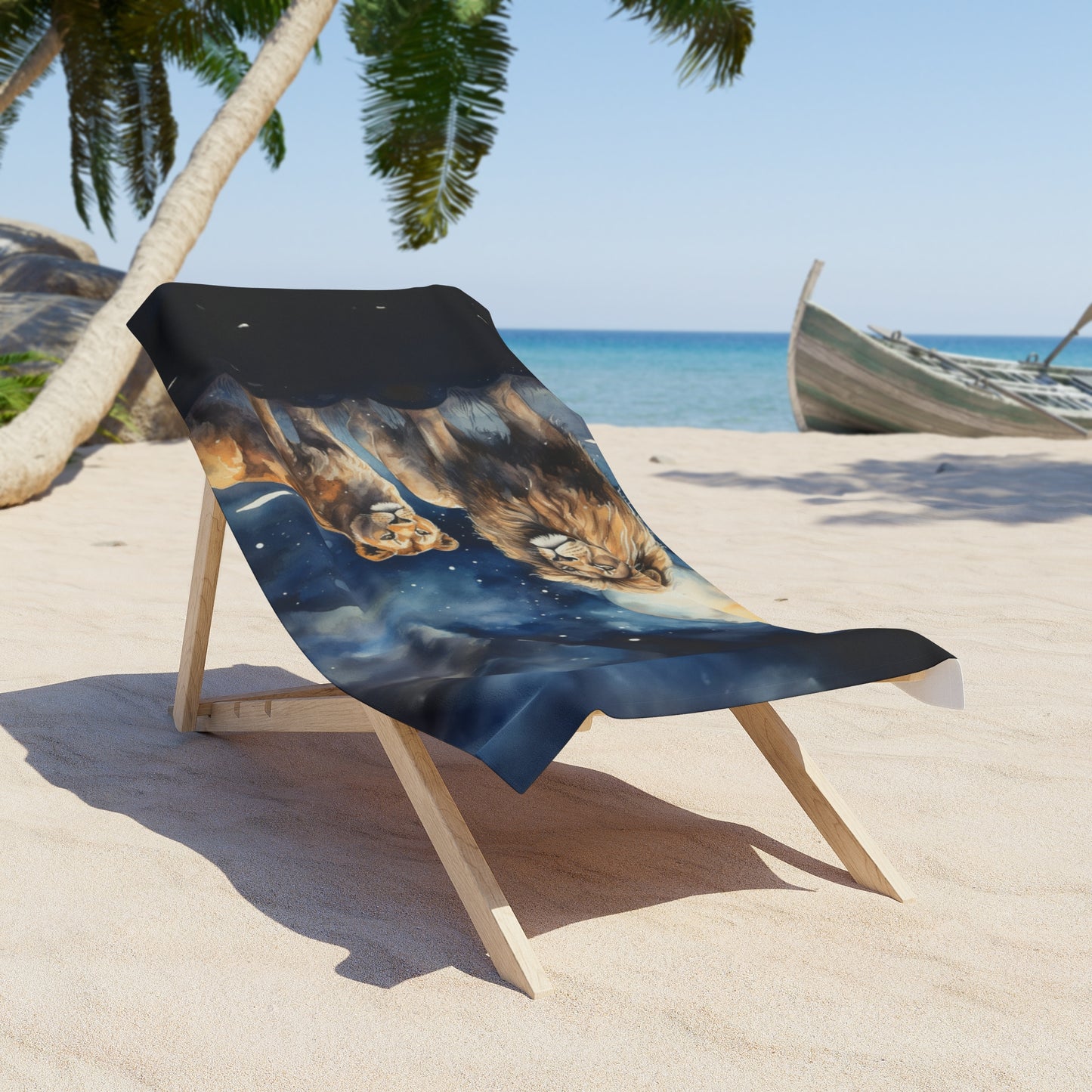 Beach Towel, Lions, Polycotton Towel, 2 sizes Available