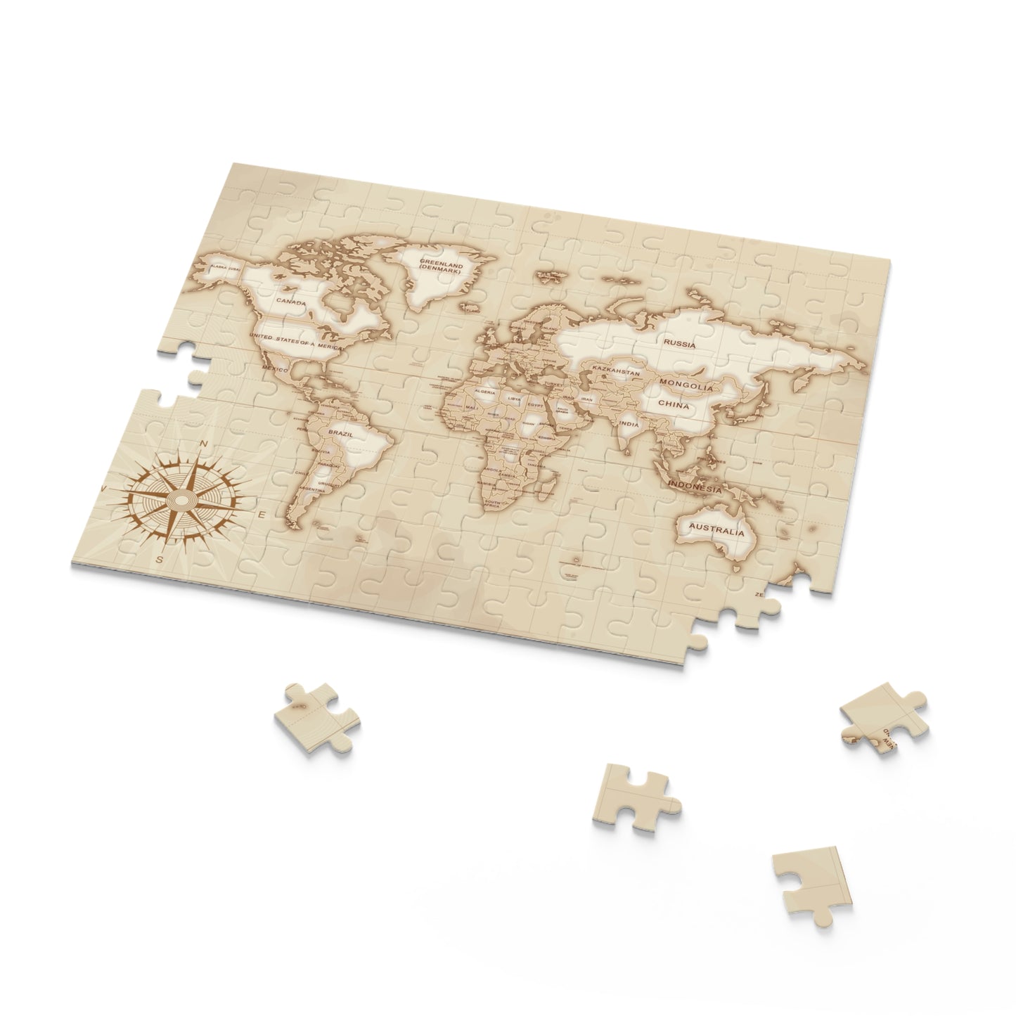 Personalised/Non-Personalised Puzzle, World Map (120, 252, 500-Piece)