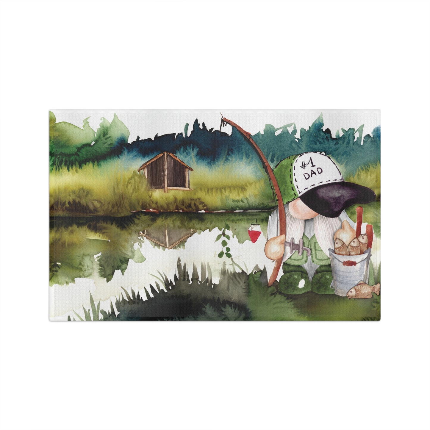 Microfiber Tea Towel Dad Fishing