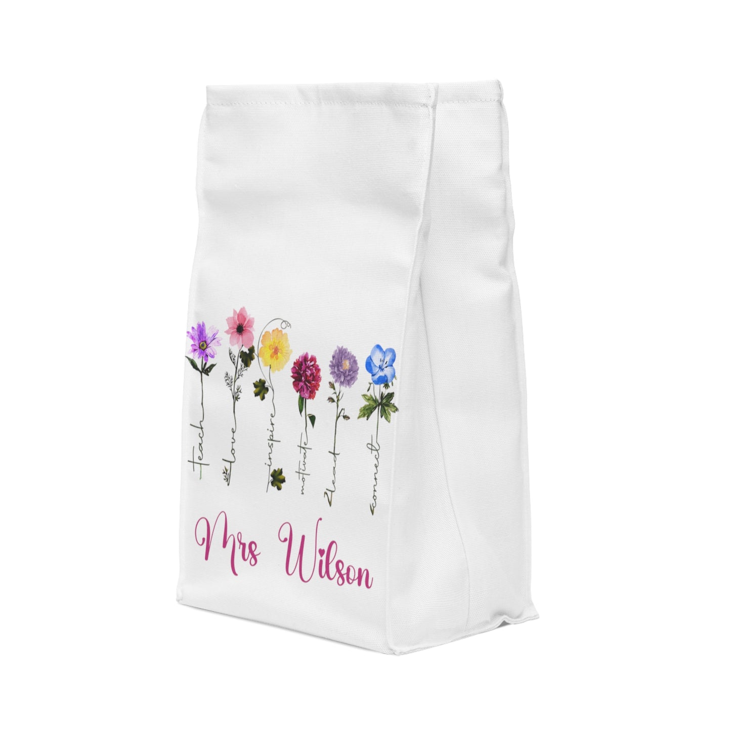 Personalised Insulated Lunch Bag, Teacher Lunch Bag, Floral