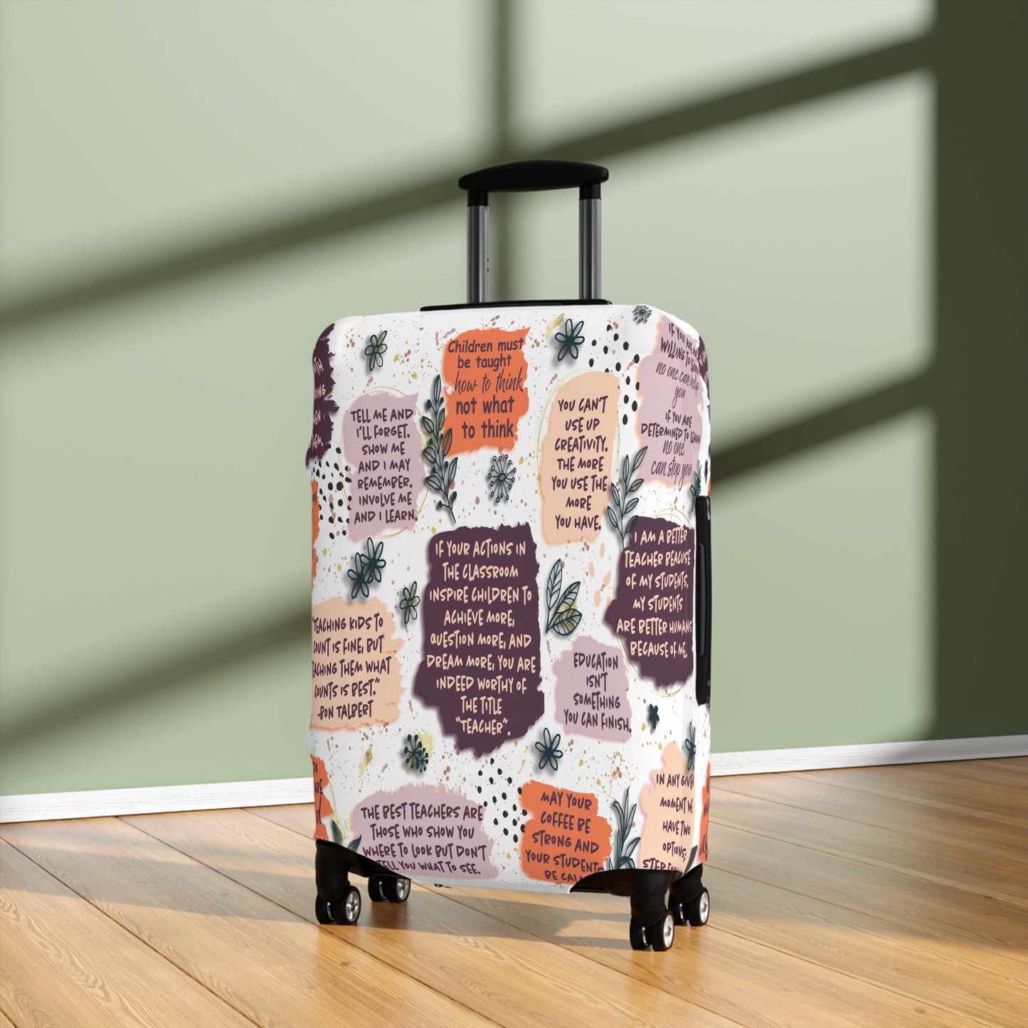 Luggage Cover, Teacher, Affirmations, awd-1439