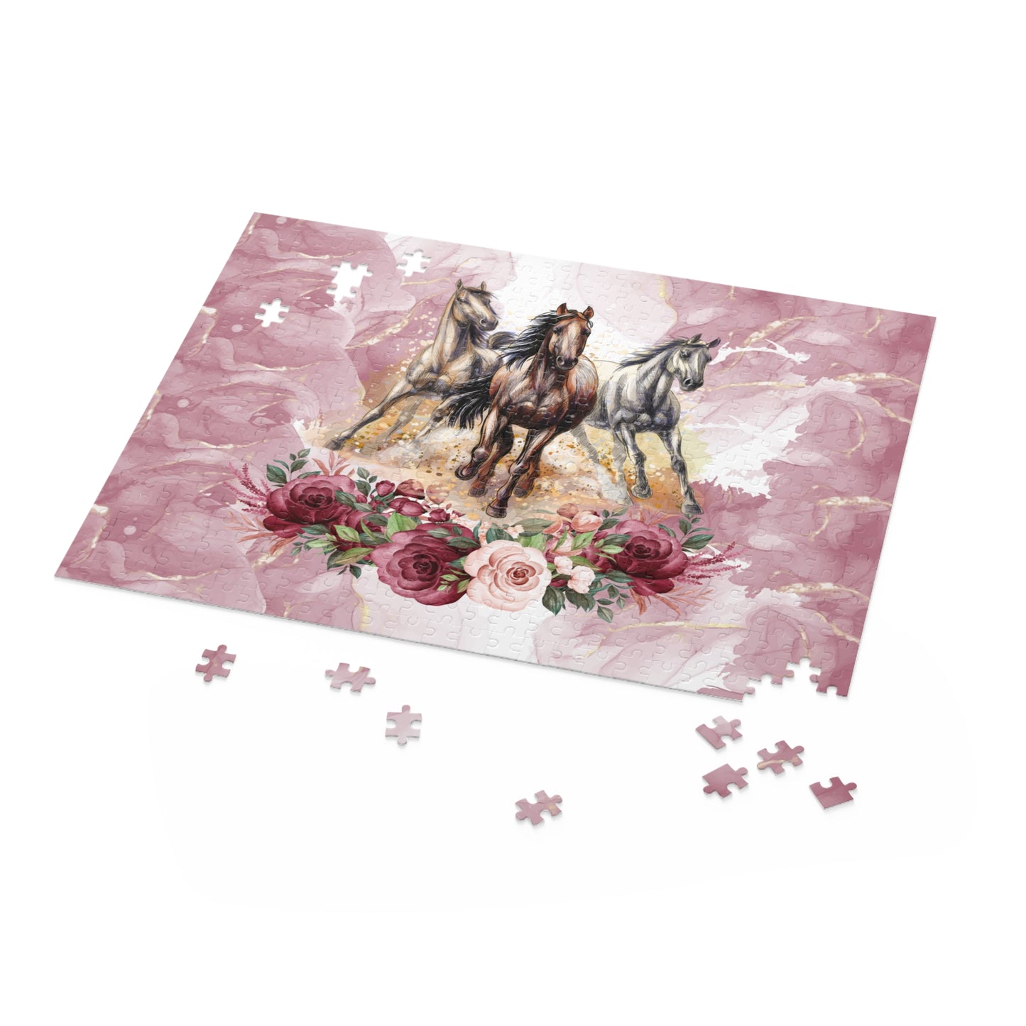 Personalised/Non-Personalised Puzzle, Horses (120, 252, 500-Piece)