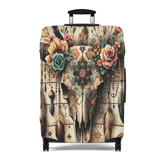 Luggage Cover, Country and Western, Boho Country Skull, awd-1810