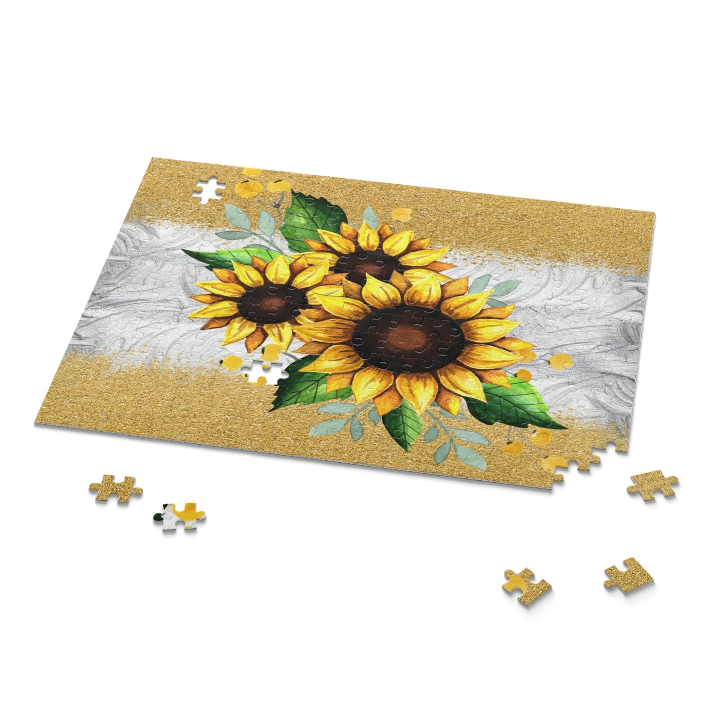 Personalised/Non-Personalised Puzzle, Sunflower (120, 252, 500-Piece)