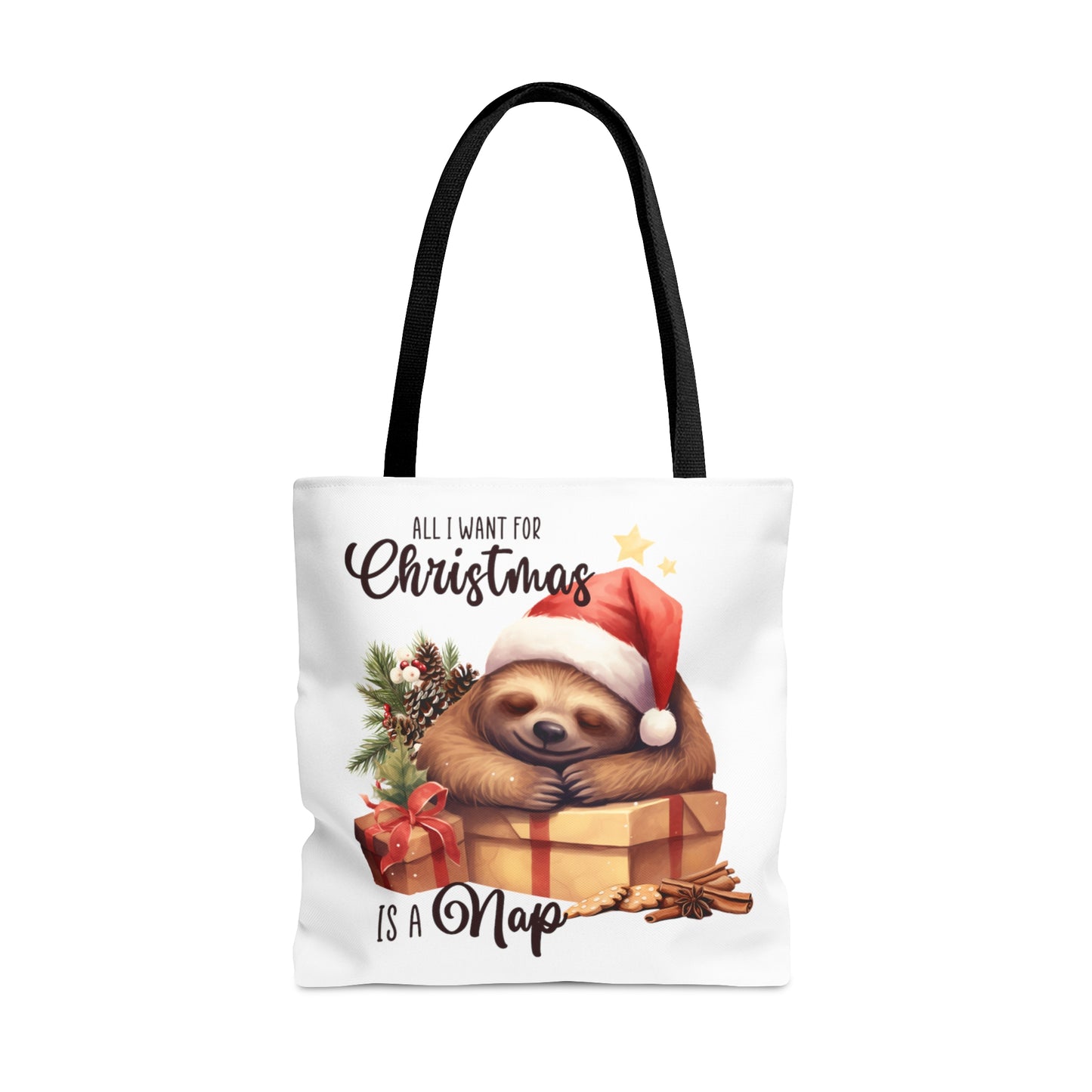 Tote Bag, Christmas, Sloth, Personalised/Non-Personalised Tote bag