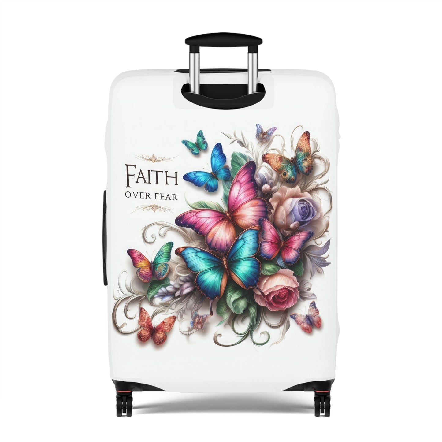 Luggage Cover, Butterflies, Faith over Fear , awd-4031