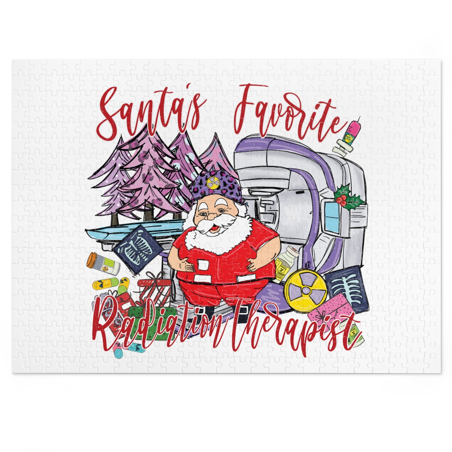 Jigsaw Puzzle, Santa's Favorite Radiation Therapist, Personalised/Non-Personalised (30, 110, 252, 500,1000-Piece)