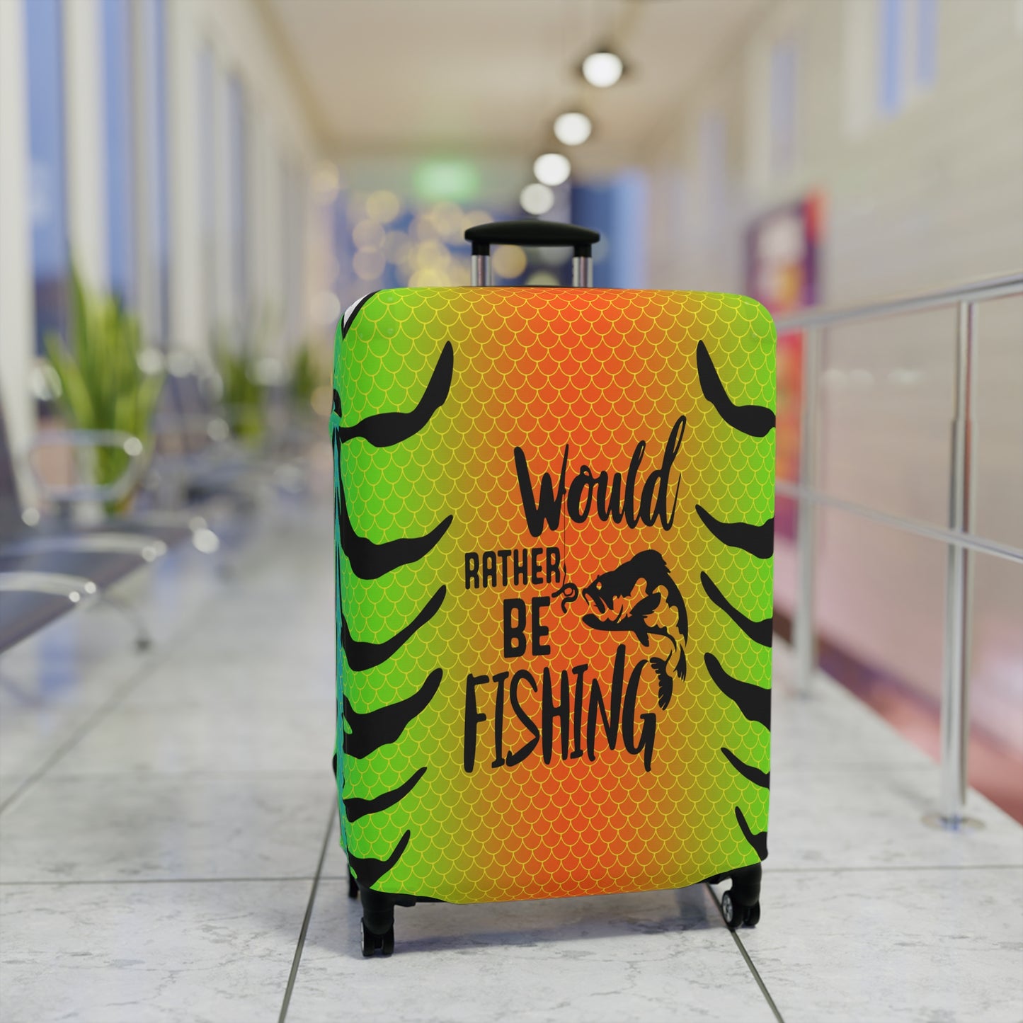 Luggage Cover, Would rather be fishing, awd-3109