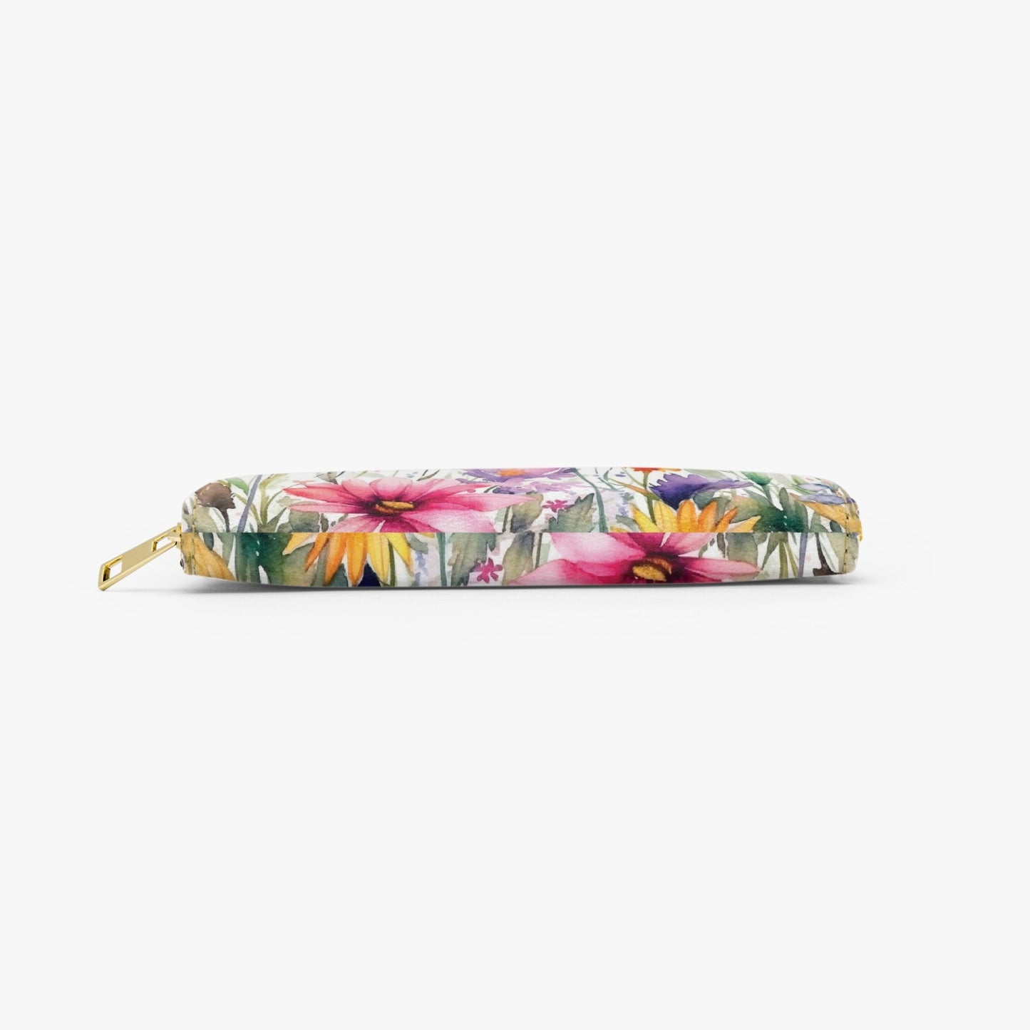 Long Type Zipper Purse - Floral