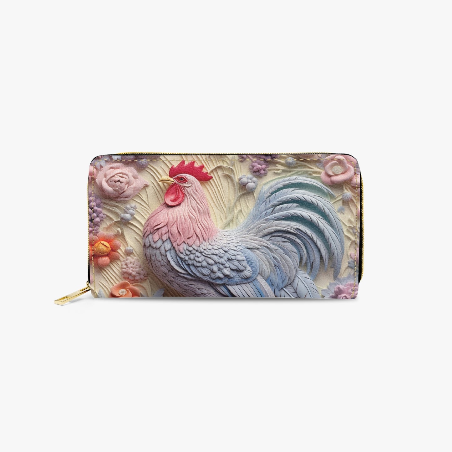 Long Type Zipper Purse - Chicken/Rooster