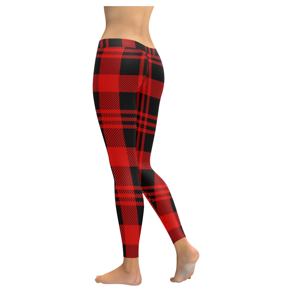 Lumberjack seamless pattern Women's Low Rise Leggings (Invisible Stitch)