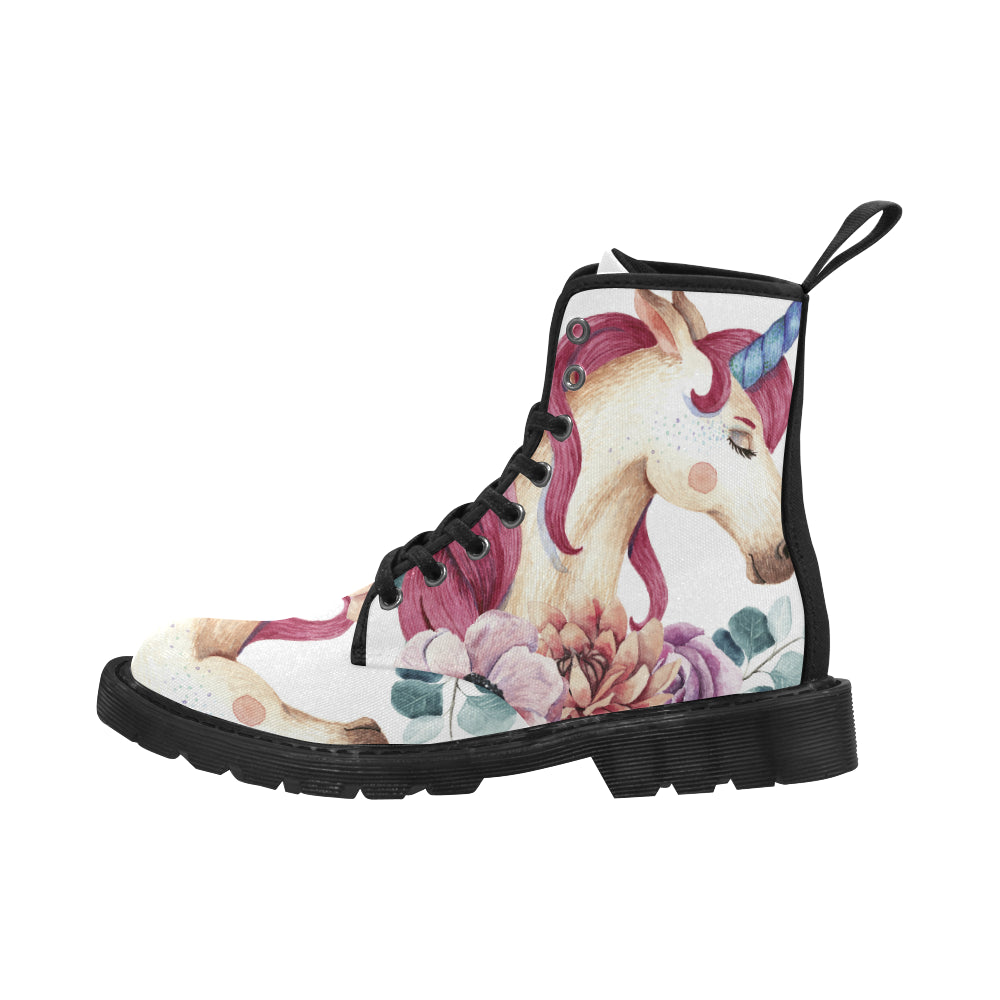 le unicorn (2) Martin Boots for Women (Black) (Model 1203H)