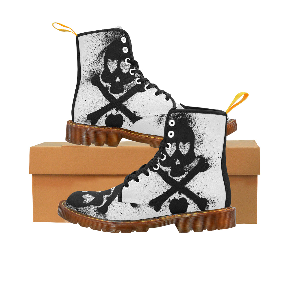 skull doodle honey Martin Boots For Men Model 1203H