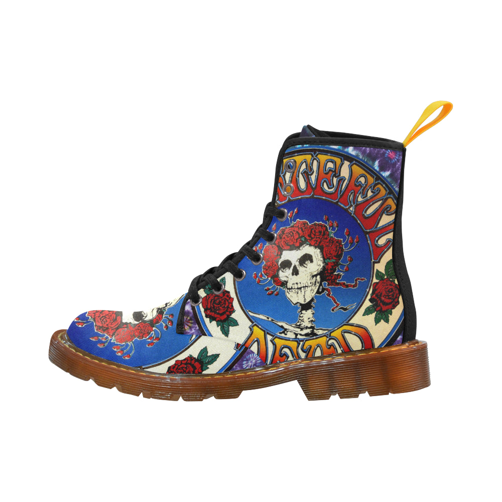 flower skull Martin Boots For Women Model 1203H