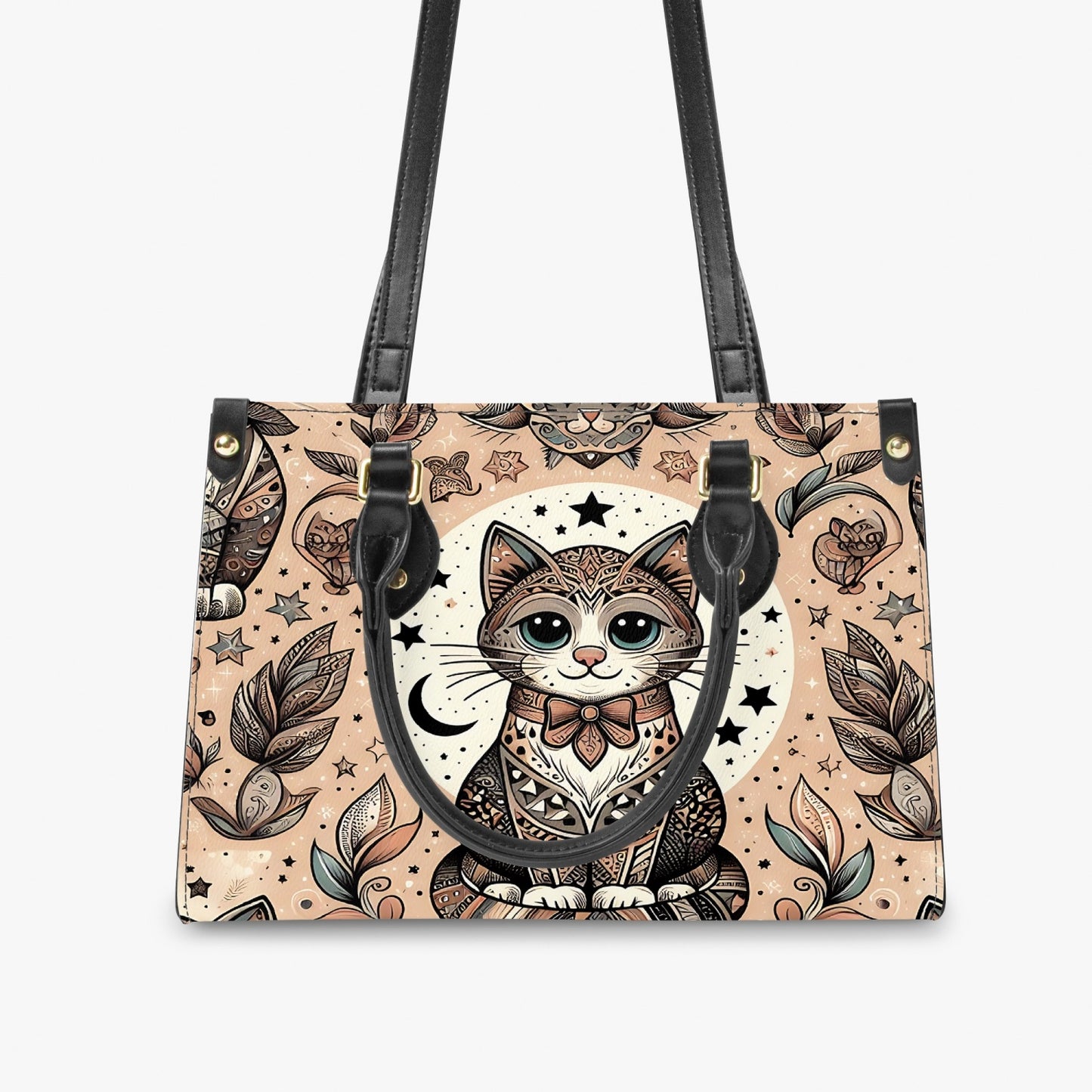 Women's Tote Bag - Long Strap - Cat