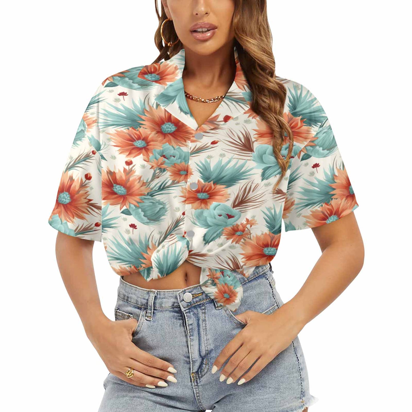 Boho Floral  Women's Hawaiian Shirt