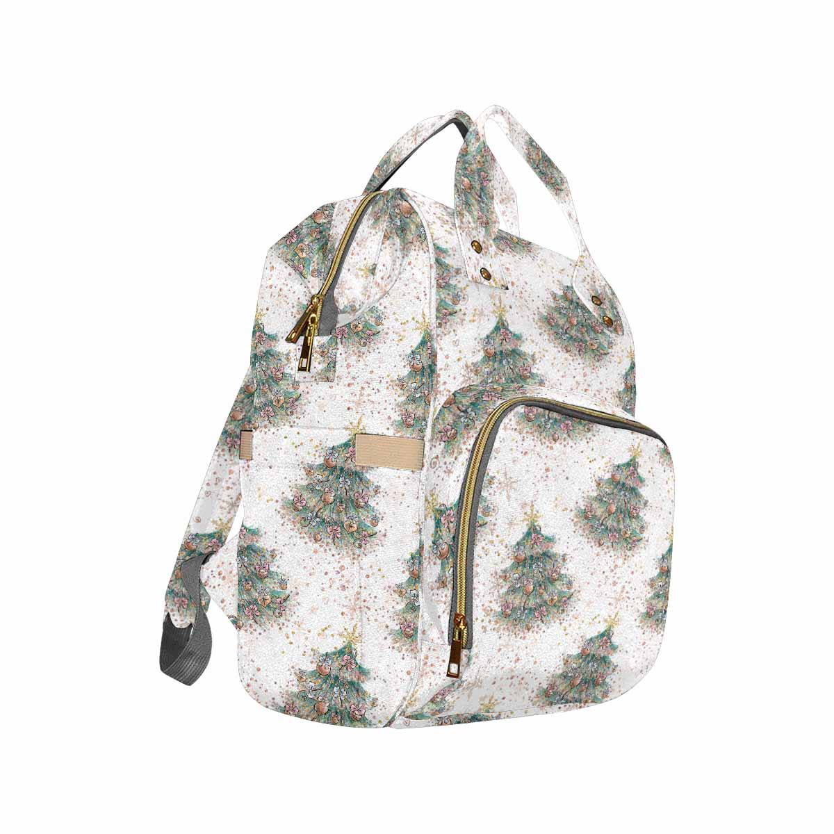 White Christmas Diaper Bag Backpack