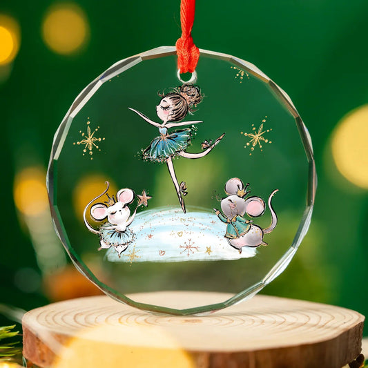 Glass Christmas Ornament Ballerina