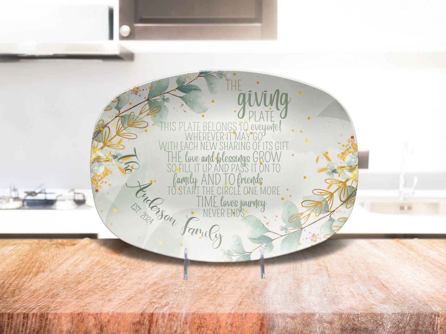 Personalised The Giving Plate Platter, 10"x14" Platter