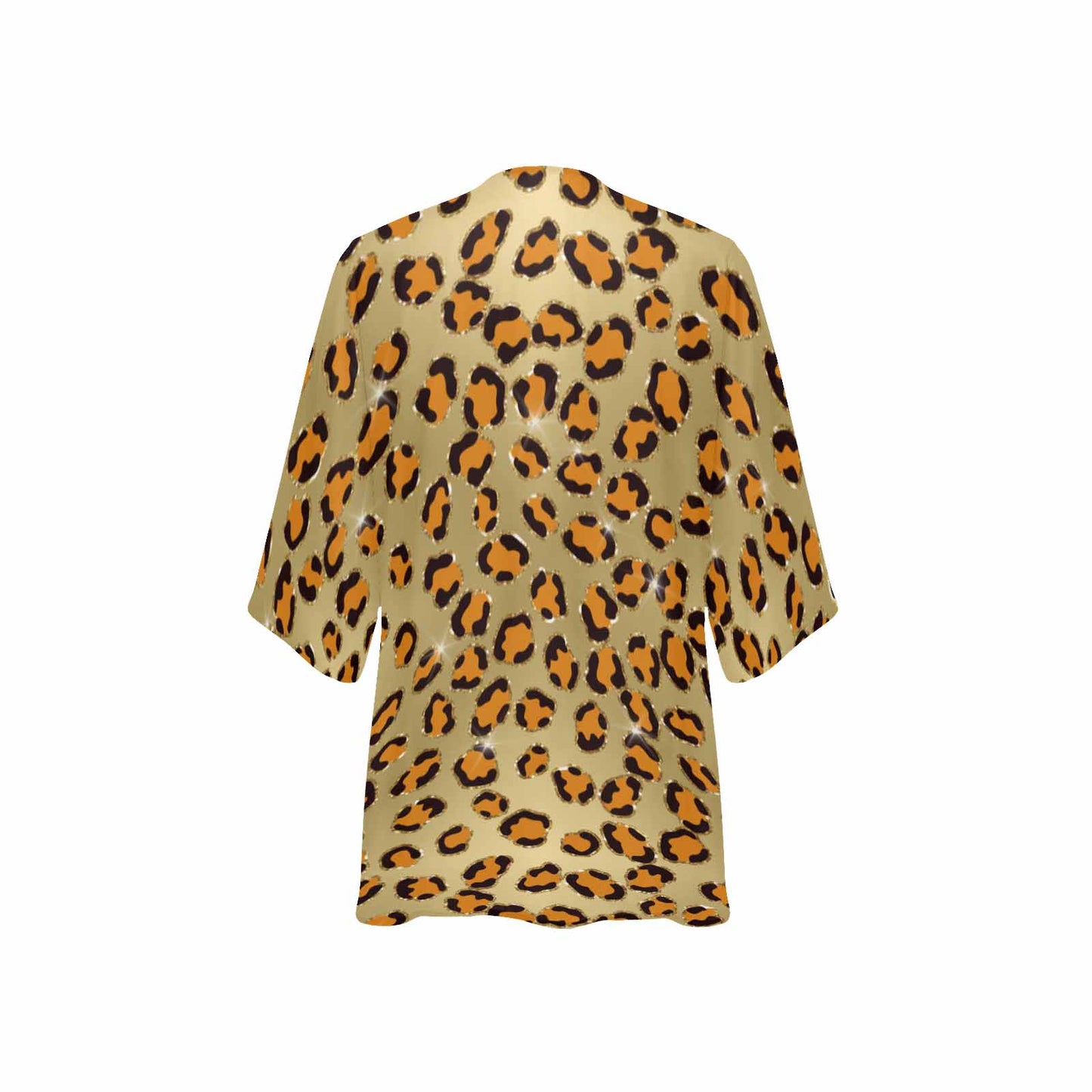 Animal Print 10  Women's Kimono Chiffon Cover Up