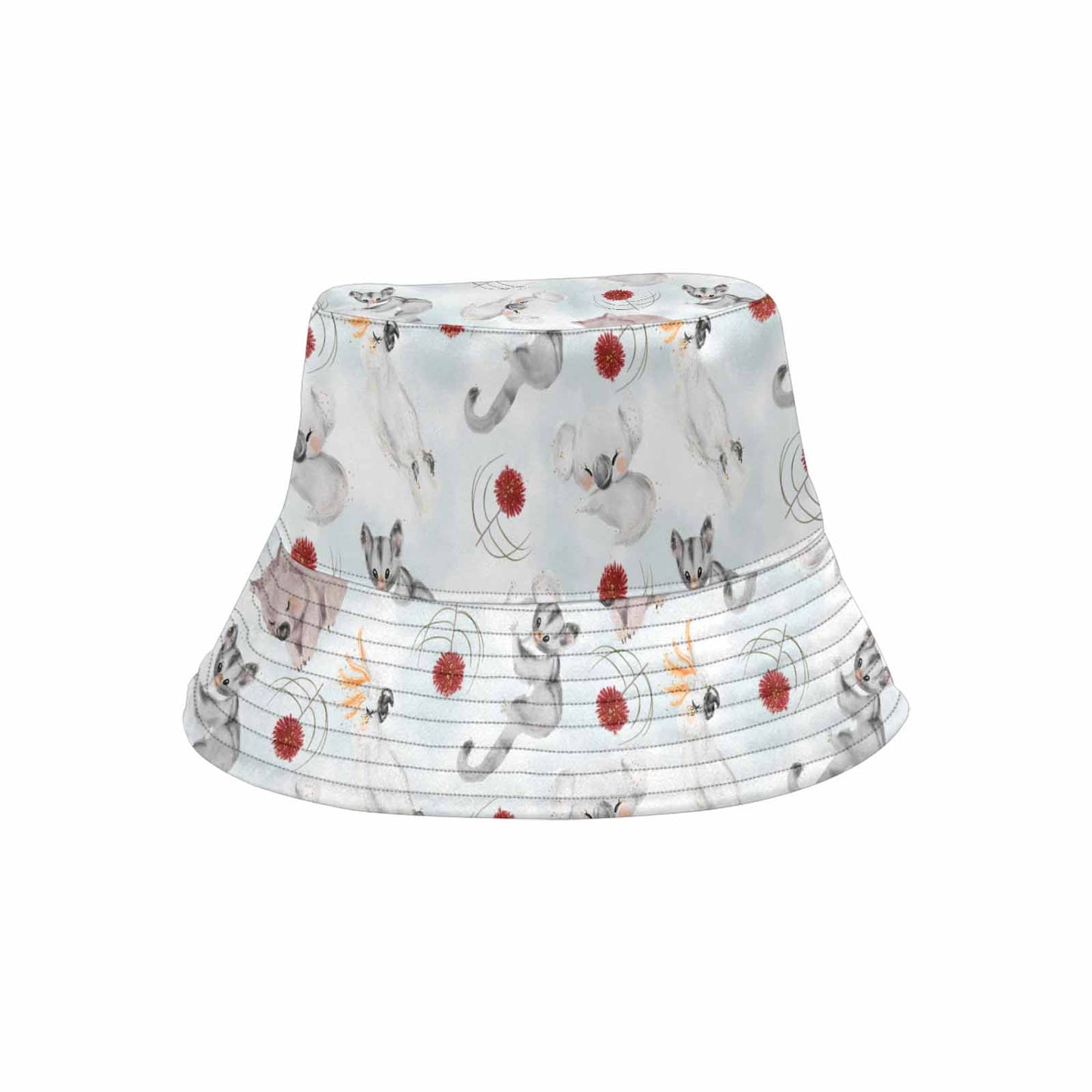 Australian Animals Koala, Sugar Glider, Wombat  Unisex Summer Single-Layer Bucket Hat