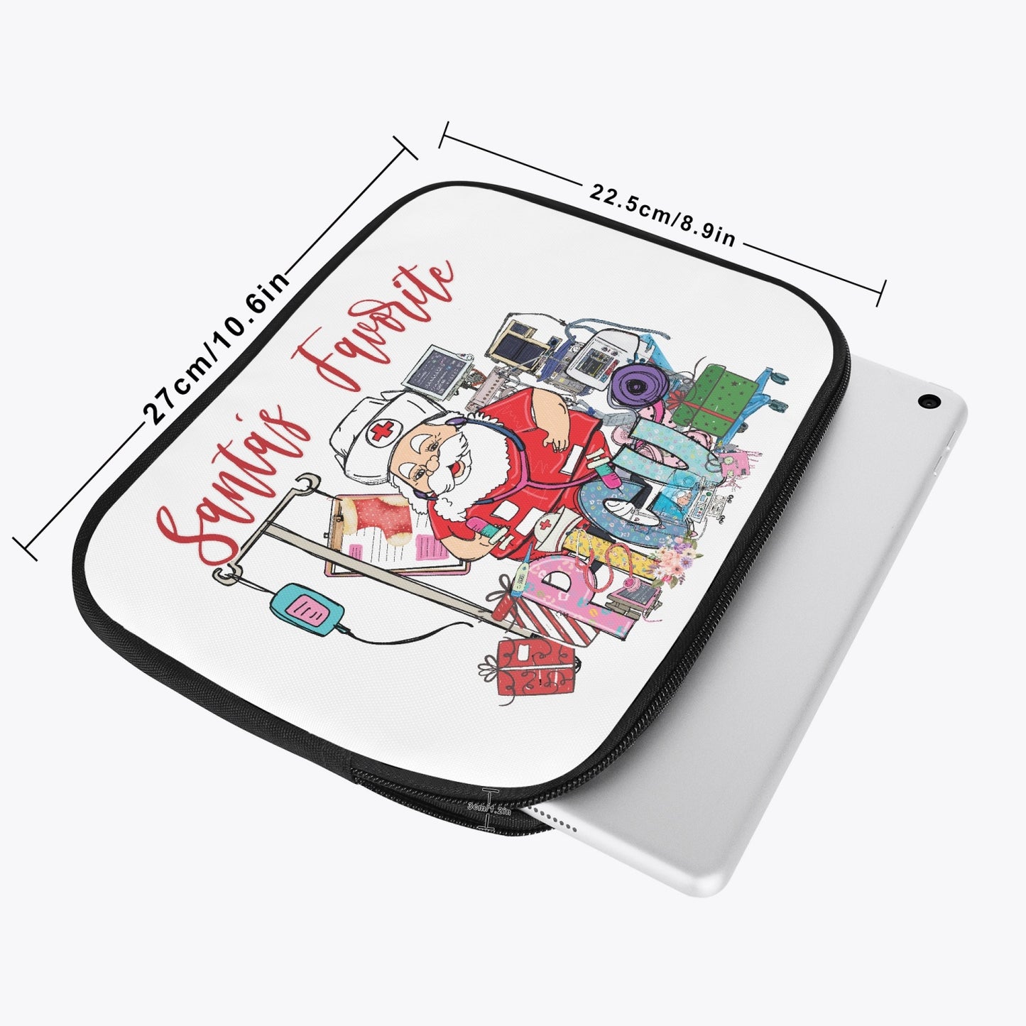 Tablet Sleeve - Santa's Favorite PICU Nurse, awd-538