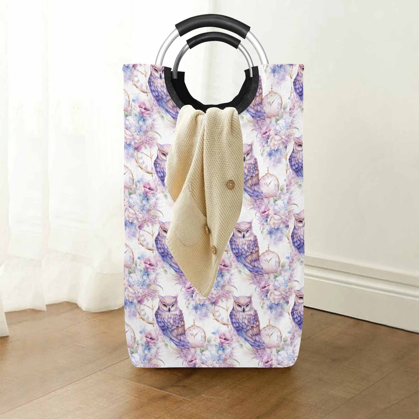 Pastel Owls  Square Laundry Basket