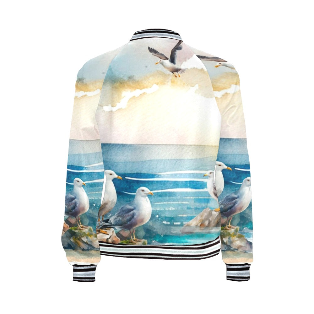 Seascape Bomber Jacket for Women