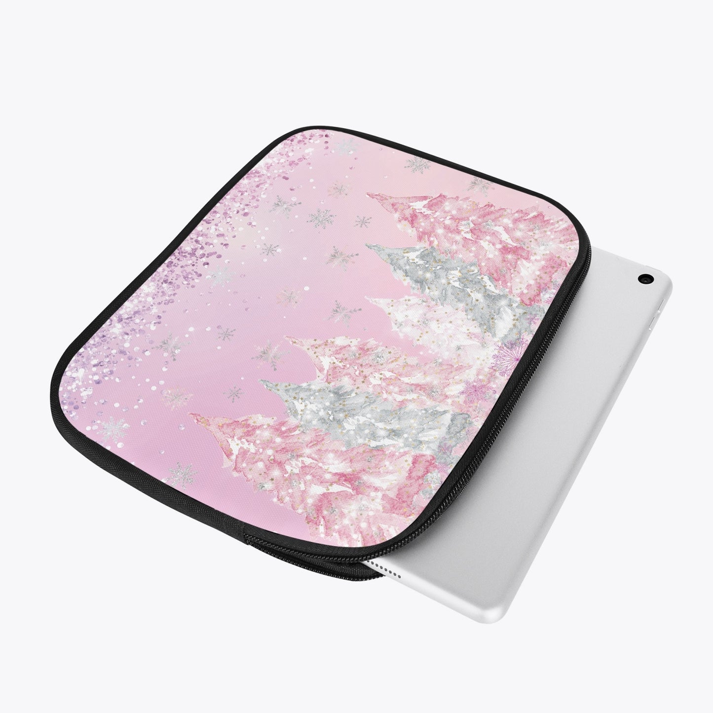 Tablet Sleeve - Pink Christmas - Trees, awd-601