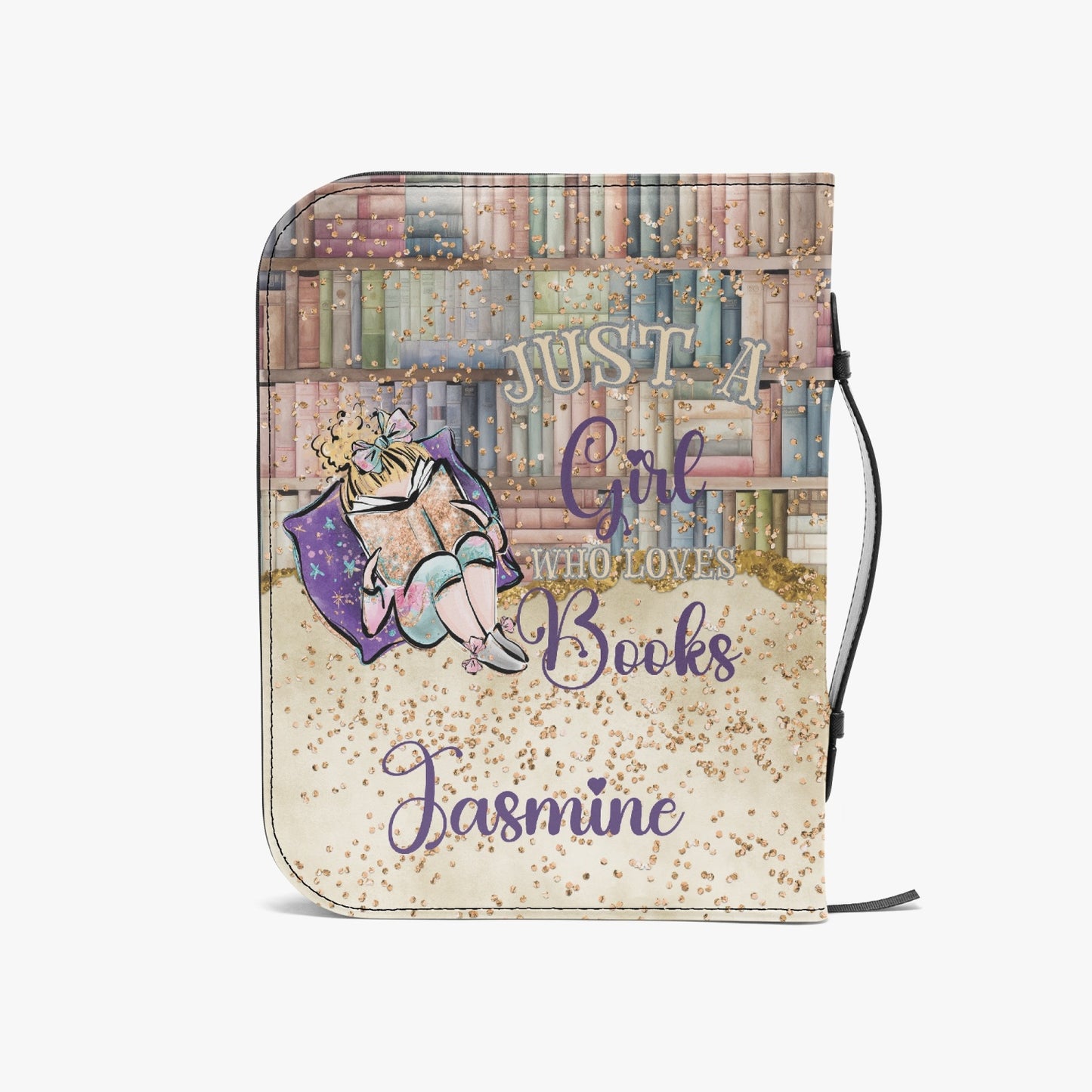 Book Cover/Bible Cover, Just a Girl who Loves Books, Blonde Hair