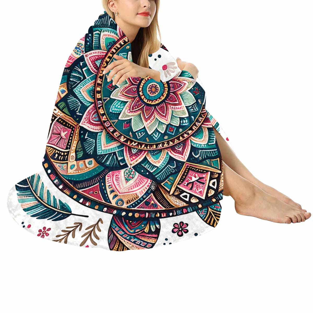 Mandella_Turtle_Awd35149  Circular Micro Fleece Blanket 60"