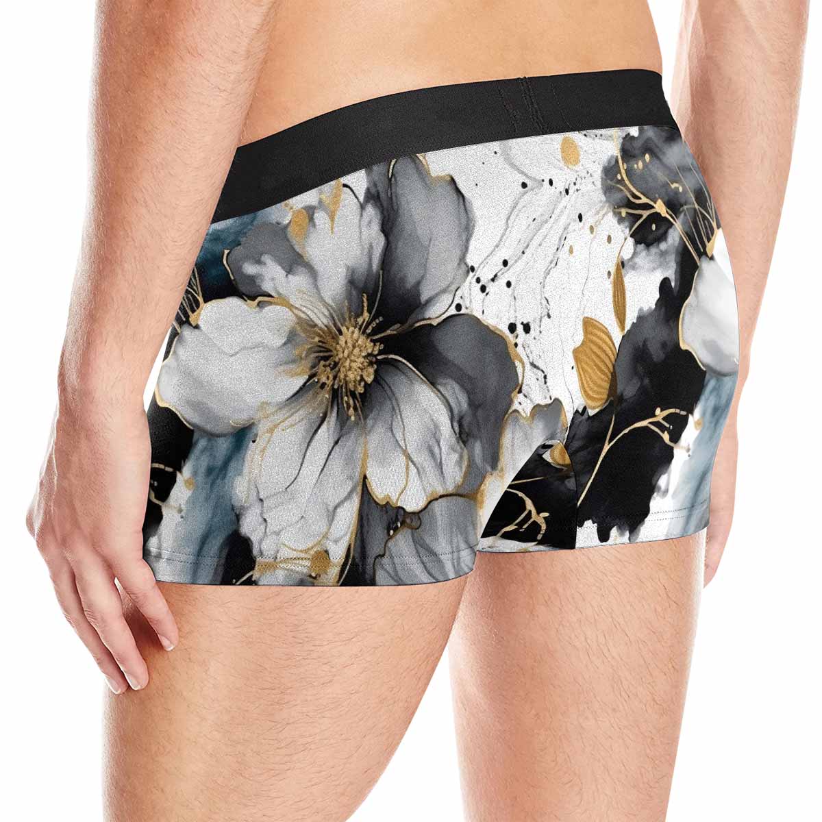 Black White and Gold  AUS Men's  Boxer Briefs (Made In AUS)