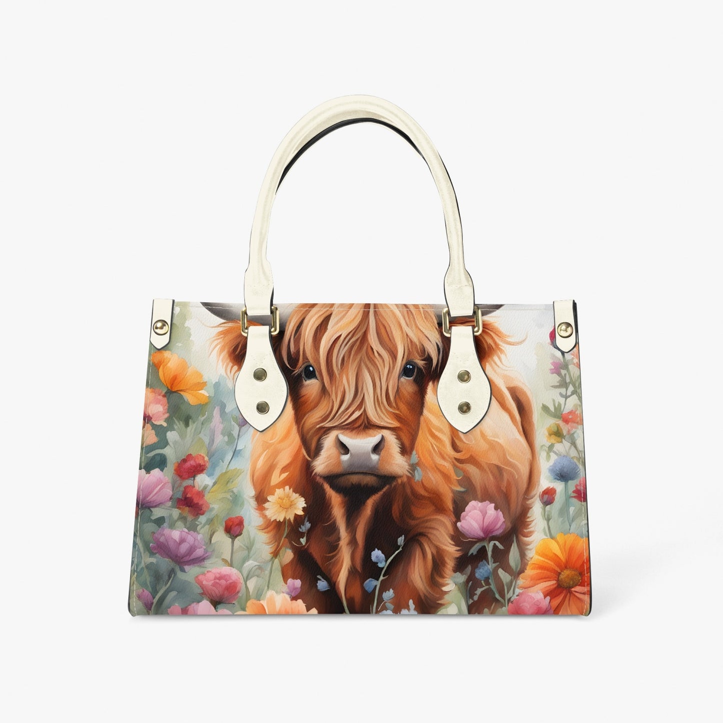 Women's Tote Bag - Long Strap - Highland Cow