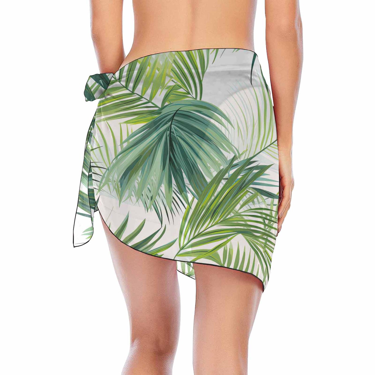 Palm Leaves Green  Women's Beach Sarong Wrap