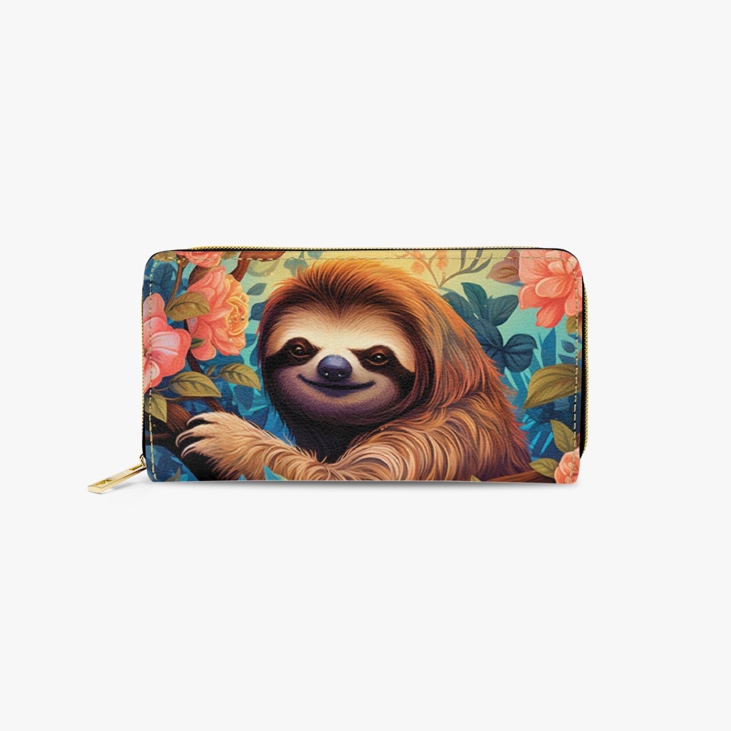 Long Type Zipper Purse - Sloth