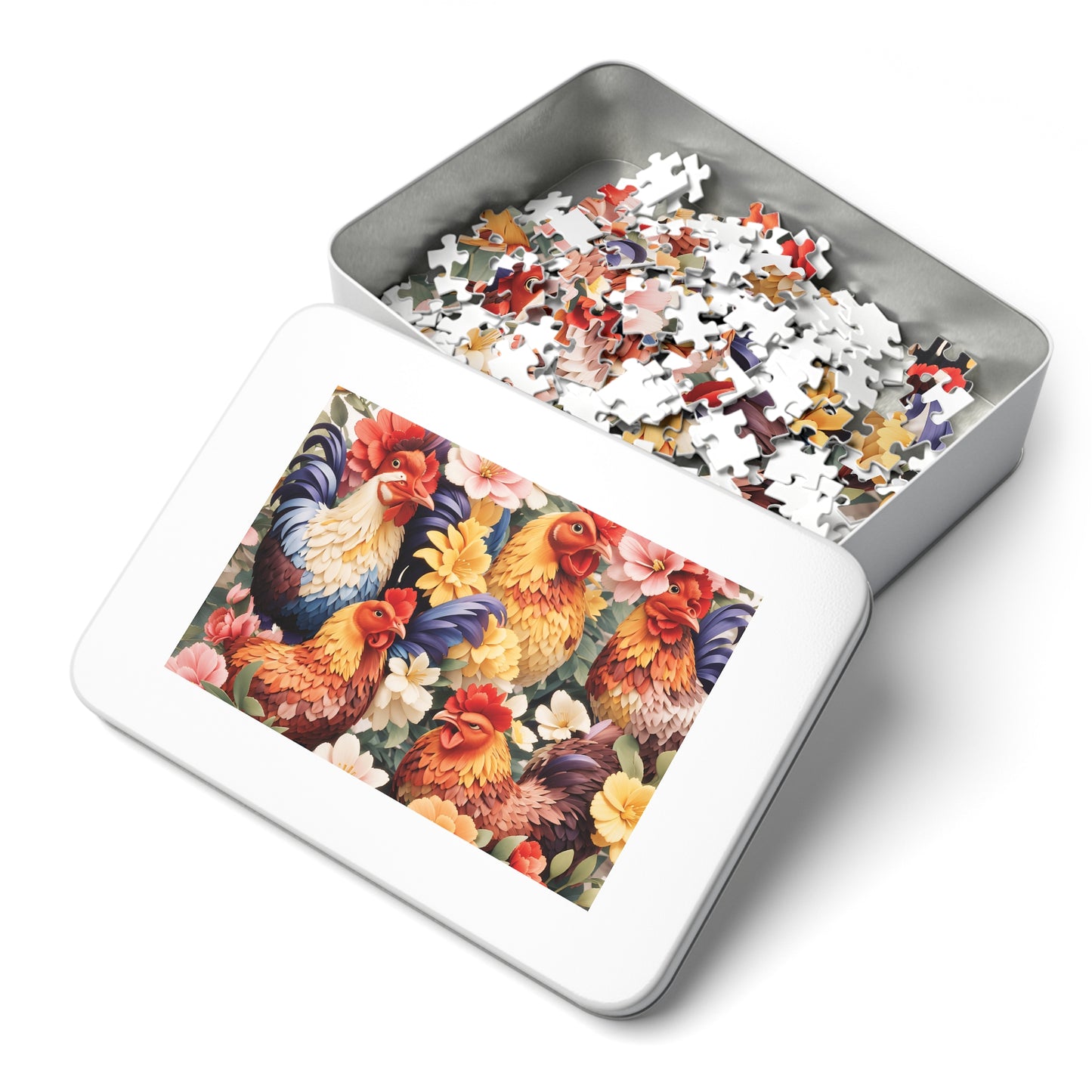 Jigsaw Puzzle, Chickens/Rooster, Personalised/Non-Personalised (30, 110, 252, 500,1000-Piece)