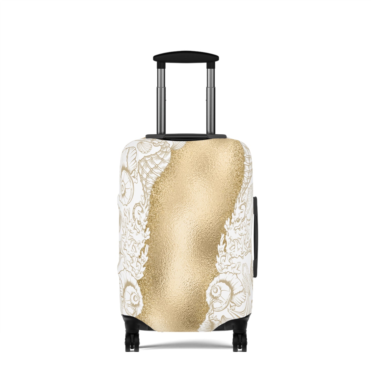 Luggage Cover, White and Gold Sea, awd-1729