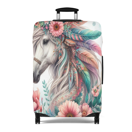 Luggage Cover, Country and Western, Boho Floral Horse, awd-1734