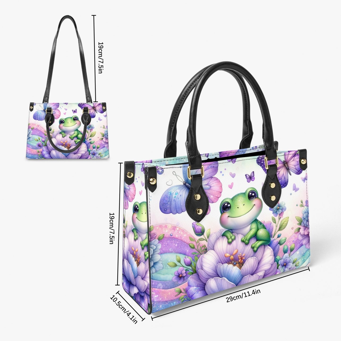 Women's Tote Bag - Long Strap - Frog