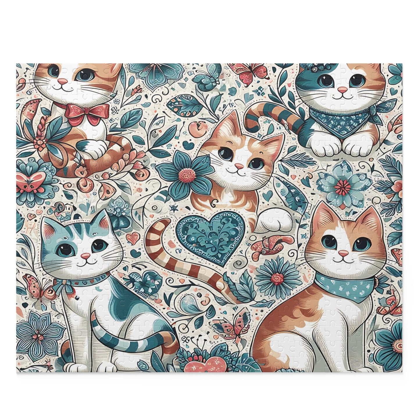 Personalised/Non-Personalised Puzzle, Cats (120, 252, 500-Piece)