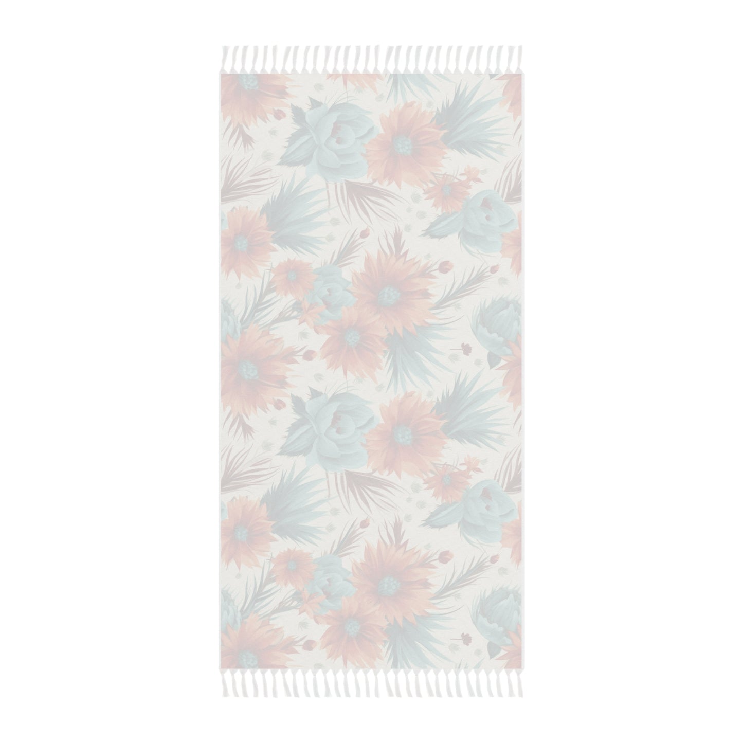 Boho Beach Towel, Boho Flower Design