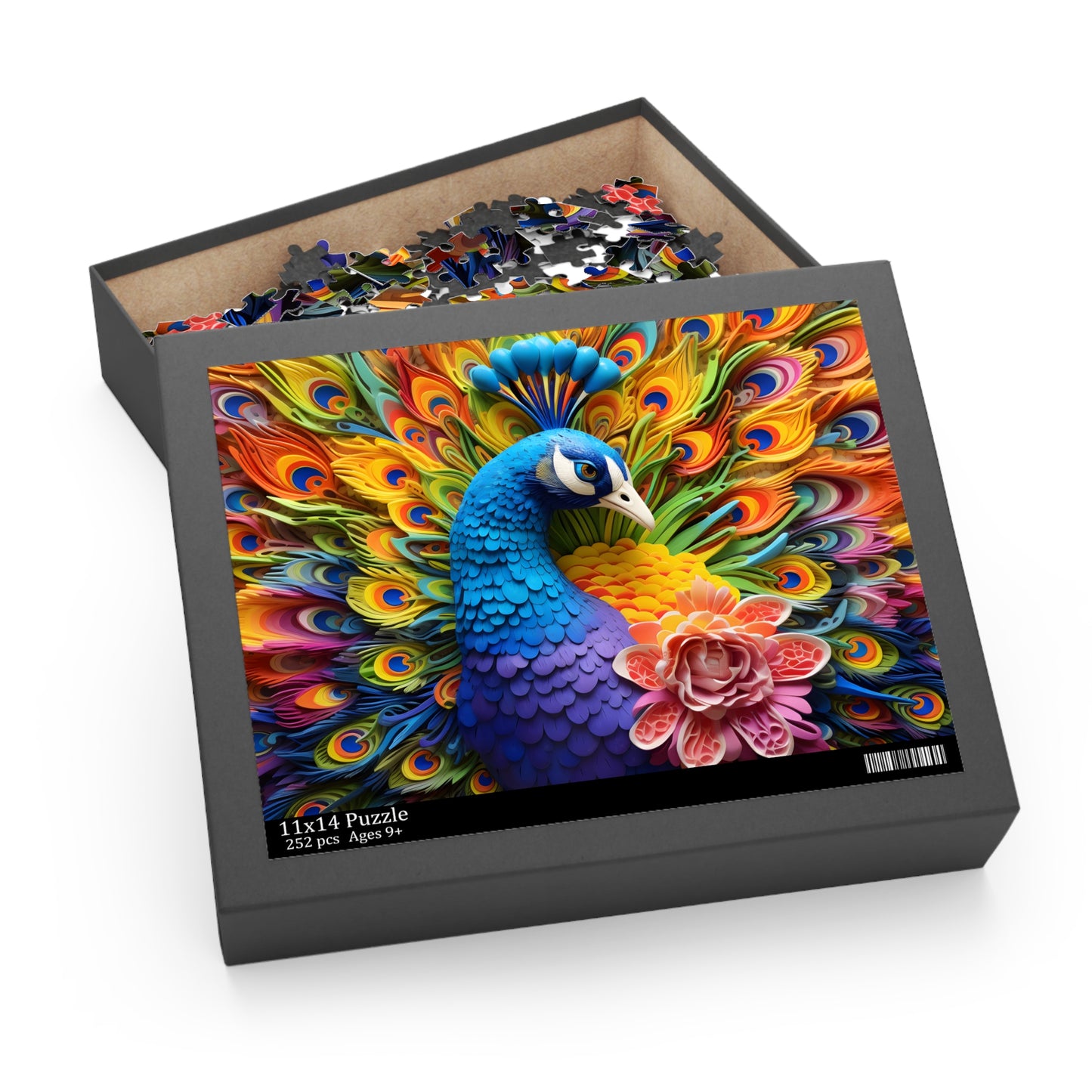 Personalised/Non-Personalised Puzzle, Peacock (120, 252, 500-Piece)