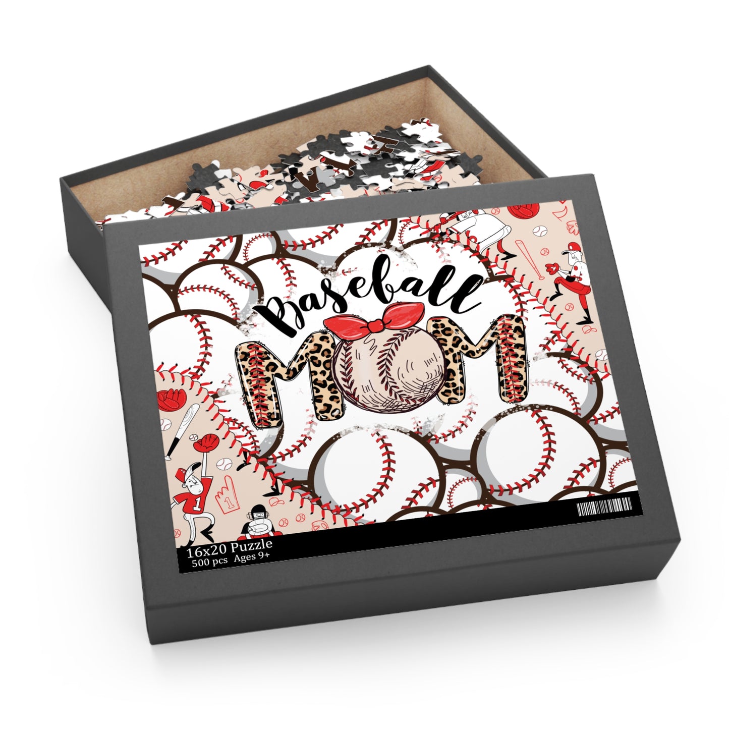 Personalised/Non-Personalised Puzzle, Baseball Mom (120, 252, 500-Piece)